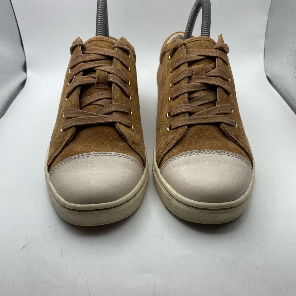 UGG Taya Brown Suede Sherpa lined Sneakers size 7.5 - Picture 4 of 9